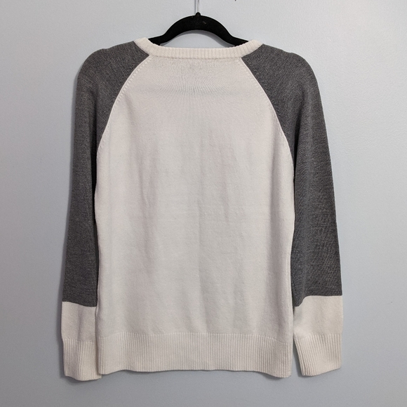 French Connection Colorblock Raglan Knit Sweater - Picture 7 of 11